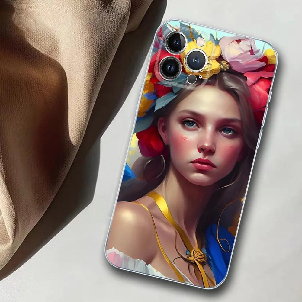 Чехол для мобильного телефона iPhone15, чехол для мобильного телефона Ukrainian Girl, окрашенный чехол с защитой от падений, чехол для мобильного телефона с защитой от падений.