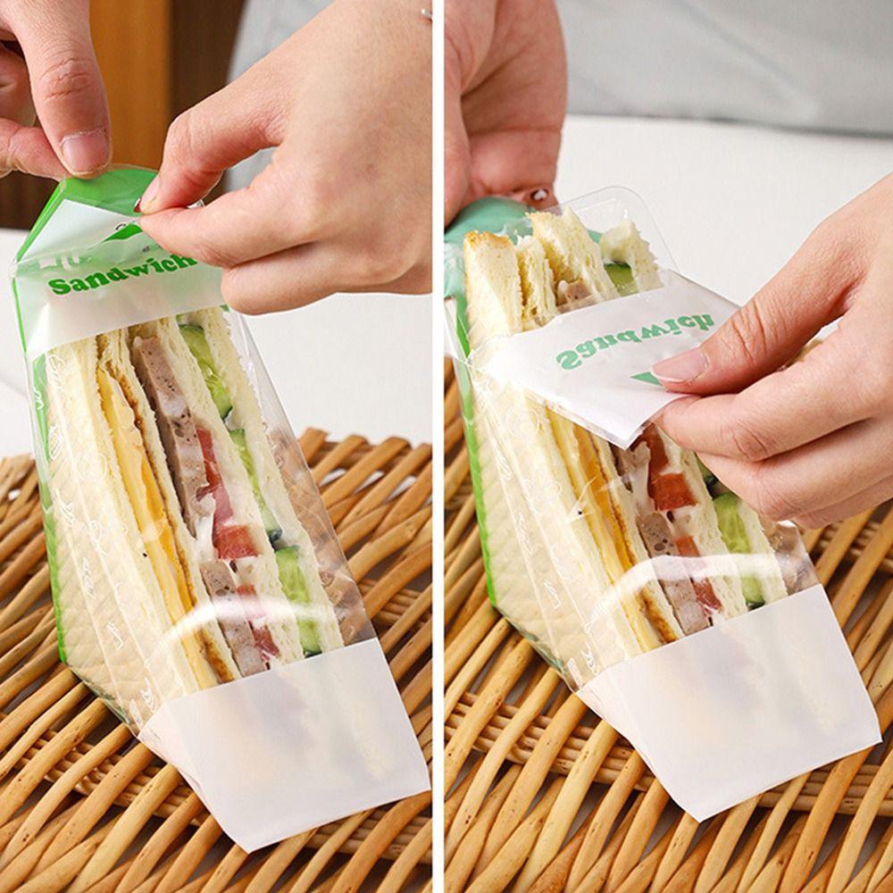 Треугольная упаковка для сэндвичей Бумажный пакет для выпечки Толстый прочный пакет для упаковки Продукты
