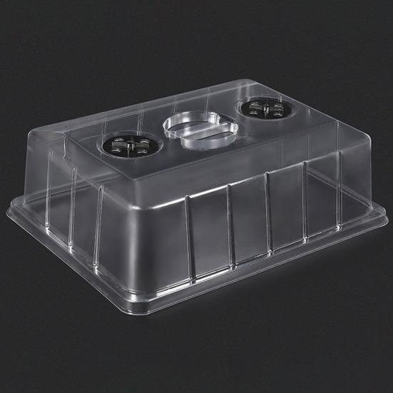 Plants Nursery Box Seeds Starter Tray with Humidity Dome Transparent Seeds Germination Tray with Adjustable Vents Light for Seedlings Growth