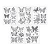 5 шт., креативные цветочные трафареты в виде листьев и бабочек для скрапбукинга, журнала, эстетического цветка, пластиковая картина, шаблон для мебели