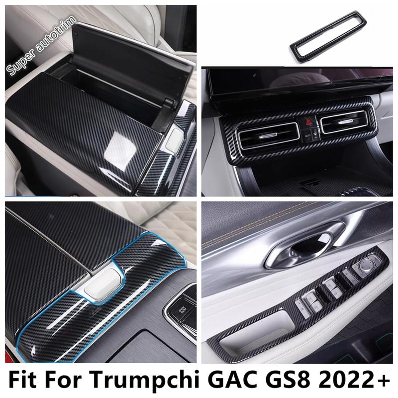 Window Lift / Middle Air AC Outlet Vent / Central Armrest Box Handle Frame Cover Trim Accessories For Trumpchi GAC GS8