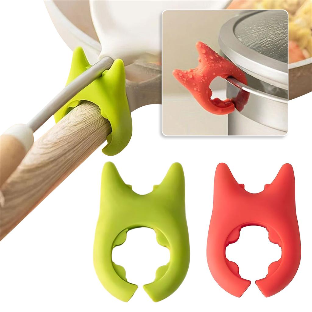 Silicone Pot Clip Spoon Holder, Utensil Rest, Silicone Spoon Rest, Non-Slip Spoon Holder Stove Organizer, Steam Releaser ARI