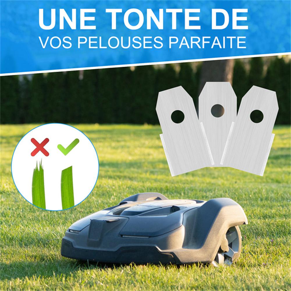 30 шт. для газонокосилки Husqvarna, сменные режущие лезвия из нержавеющей стали, 35x18 мм