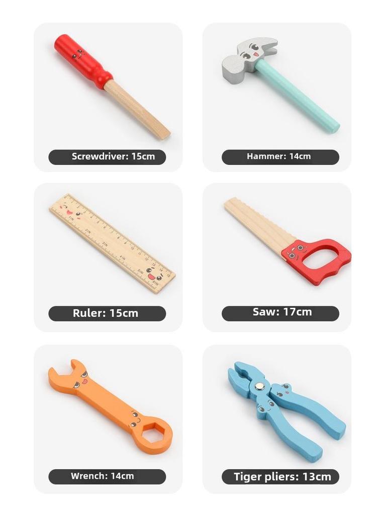 Multifunctional DIY Wooden Tool Box: Educational Disassembly Toy for Kids