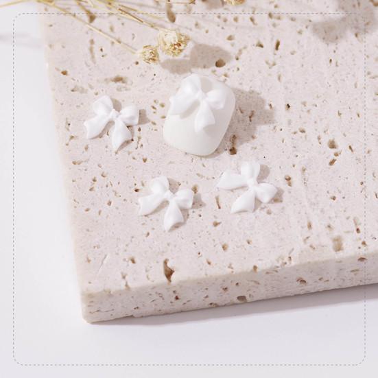 30Pcs Nail Art Decoration Wear Resistant Remove Easily DIY 3D Bowknot Nail Art Butterfly Decoration Parts for Salon