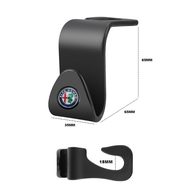 NPSBC1 For Alfa Romeo ABS Car Styling Seat Back Hooks Accessories For Alfa Romeo Giulietta GT 159 147 156 Mito Brera Giulia F1 Stelvio