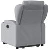 Electric Recliner Chair with Rising Function Light Grey Fabric
