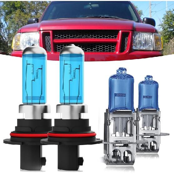 Галогенные фары подходят для Ford Explorer 2002-2005, лампы фар, 9005/HB3/H10 дальний свет + 9006/HB4 ближний свет + 9145/9140 противотуманные фары, комплект, подключи и