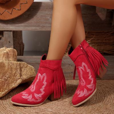 Модные женские ботильоны европейского стиля с кисточками, удобные туфли на толстом каблуке, женские универсальные короткие ботинки на толстом каблуке