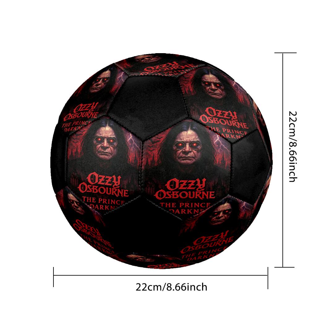 Ozzy Osbourne Indoor Soccer Ball Colorful Machine Stitched PVC Size 5 Team Training Competition Ready Durable High-Bounce Cool Sports Gift