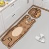Нескользящий кухонный напольный коврик, ковер с изображением медведя, мультяшные кухонные коврики, коврик для входа, длинный коврик для прихожей, балкона, домашний декор, тапис кухня