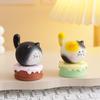 Exquisite Kitty Rotating Figurine Multicolor Table Ornament Cute Siamese Cat Statue  Car Ornaments