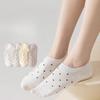 Женские летние тонкие хлопковые носки-невидимки с не скользящей пяткой и мелким вырезом