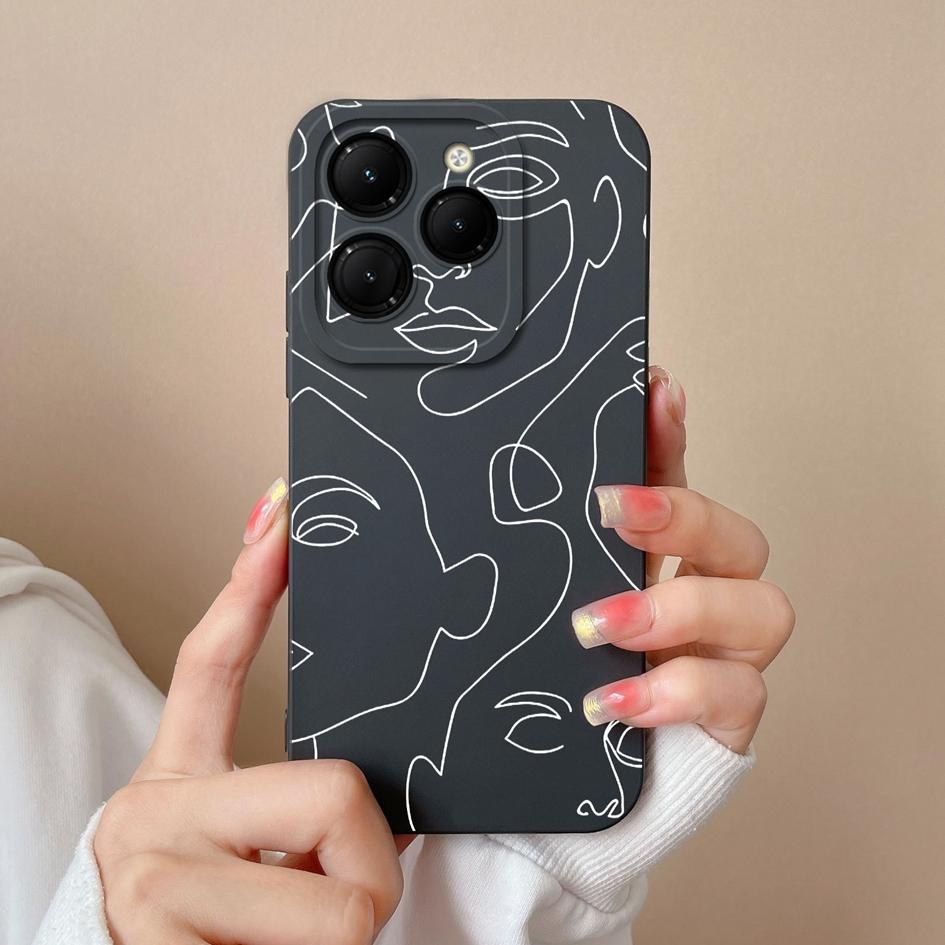 Для Itel S24 Infinix Smart 8 Zero 30 Hot 40 Note 40 Pro Чехлы Задняя Крышка Высокое Качество Леопардовый Принт Узор Жидкий Мягкий Силиконовый Противоударный Телефон Сумки