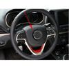 ABS красная накладка на центральное кольцо рулевого колеса для Jeep Grand Cherokee 2014 2015 2016 2017 2018 аксессуары для стайлинга автомобилей