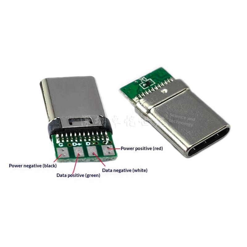 1 Набор Электрические Клеммы Сварка DIY Аксессуары Тип C USB 3.1 3A Быстрая Зарядка USB Разъемы Разъем Типа C Штекер
