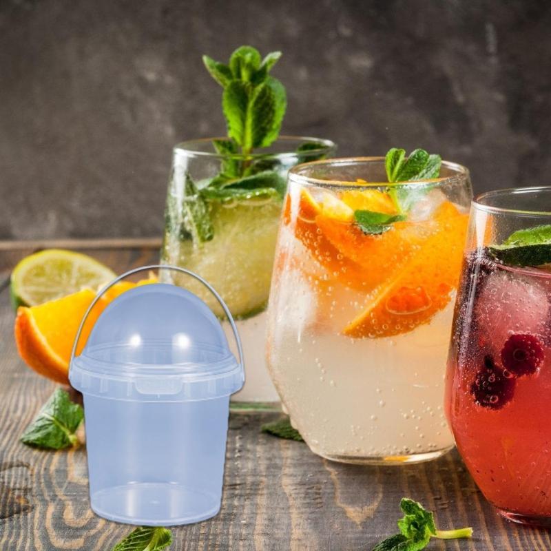 Durable Clear Plastic Food Storage Box Freezer Safe Container Milk Teas Bucket For Restaurants Catering Home Use