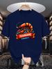 Retro Lobster Crayfish Badge Graphic Unisexs Crew Neck T Shirt Sea Creature Seafood Art Print Short Sleeve Casual Cotton Daily Tops