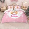 Homewish Кавайный набор пододеяльников с имбирными пряниками для девочек и мальчиков, Набор пододеяльников с рождественской елкой и Санта-Клаусом, Постельное белье со снежинками