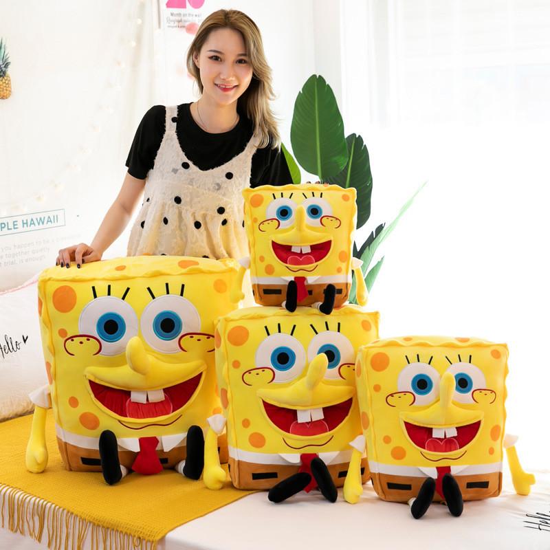 Adorable Giant 3d Spongebob Plush Doll With Soft Feather Cotton Filling Perfect For Children