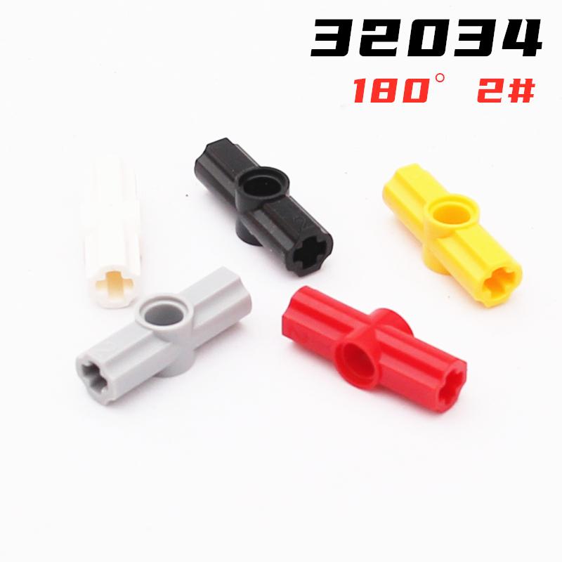 Свинья Радуга MOC Детали 32034 42134 Штифт-соединитель с отверстиями Угловой #2 180° Высокотехнологичные Строительные Блоки Детали для DIY Классические Детские Игрушки