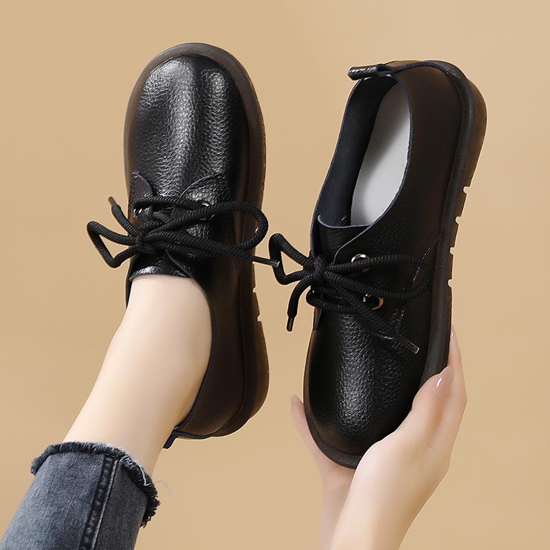 Женские топсайдеры, кожаные удобные туфли на плоской подошве для вождения, повседневные прогулочные туфли больших размеров, минималистичная обувь для беременных, женские демисезонные полуботинки