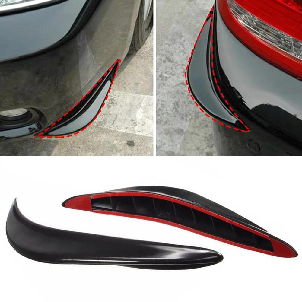 2Pcs Anti-Collision Scratch Patch Car Front Rear Bumper Corner Lip Guard Strip Sticker Protection Protector Crash Accessories