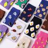 Women Socks Funny Cute Cartoon Fruits Banana Avocado Lemon Egg Cookie Donuts Food Happy Japanese Harajuku Skateboard Socks