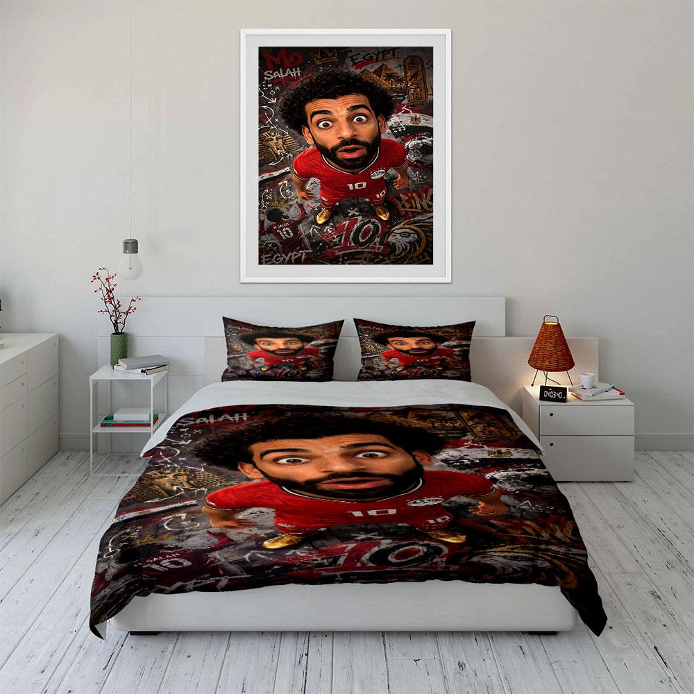 Soccer-themed player graphic design. Bedding sets Duvet cover sets Duvet covers Pillowcases(1*Duvet Cover 2*Pillowcases without duvet insert)