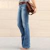 Women's Washed Micro Denim Jeans Distressed High Stretch Plus Size Casual Pants