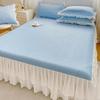 JingJingRS Summer Ice Silk Fitted Sheet Mat
