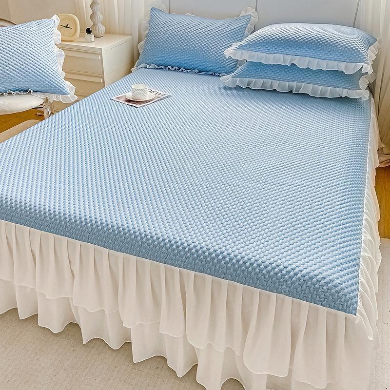 JingJingRS Summer Ice Silk Fitted Sheet Mat