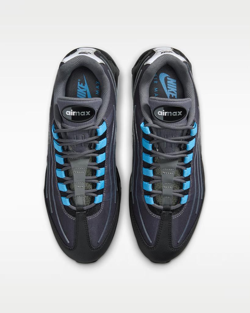 IH7853-002 Nike Air Max 95 Big Bubble Tech "Черный/Университетский синий" (Мужской)