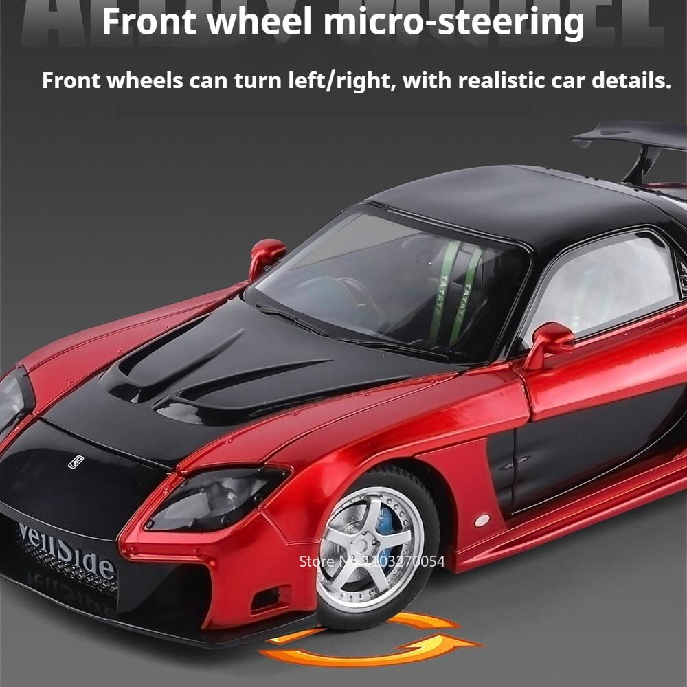 1:24 Rx7 Gtr-R34 Игрушечные Машинки Литье под Давлением Металл Миниатюрные Модели Подвеска Четырех Колес Открывающиеся Двери Транспортные Средства Модные Украшения