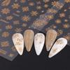 DIY Nail Charms Christmas Bronzing Nail Decals Christmas Snowflake Nail Decorations Lady