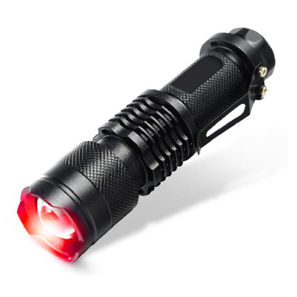 Zoom Mini SK68 Strong Light Flashlight with Pen Clip for Camping