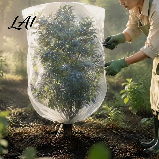 Strawberry Blueberry Plant Net Netting Bag with Drawstring Heavy Duty Garden Bird Netting Fine HDPE Mesh Barrier for Plants Insect Bushes Saplings,