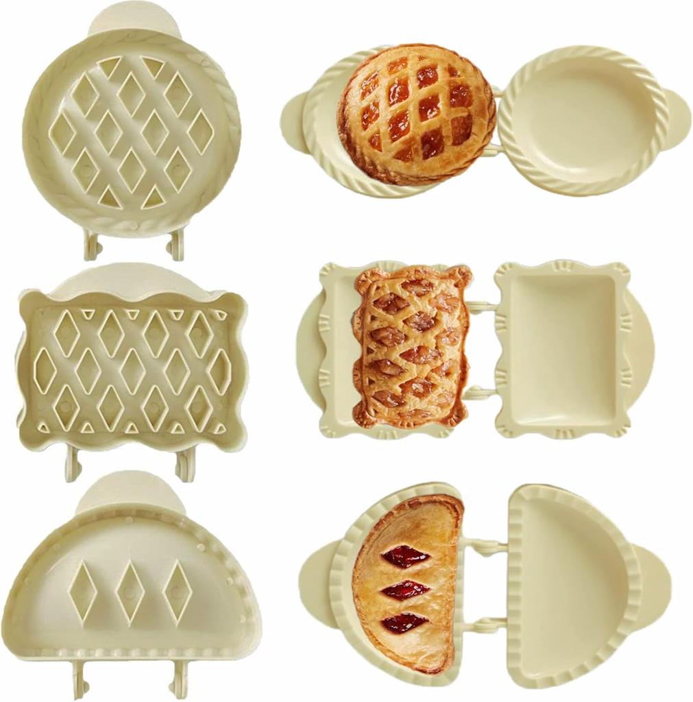 Classic Mini Hand Pie Molds, Pocket Pie Press, Dough Pocket Pie Presser Molds, One Press Autumn Cottage Pie Set, Party Potluck Hand Pie Pan Molds Set