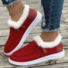 Модные Теплые Женские Новые Повседневные Зимние Плюшевые Ботильоны Плоские Снежные Ботинки Женская Повседневная Хлопковая Обувь Дамские Однотонные С Круглым Носком Спортивные Лоферы Женские