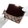 Inden Glasses Case Deerskin Kaguwa Rose Petite Black X White Pink Lacquer 8407 [Indenya]