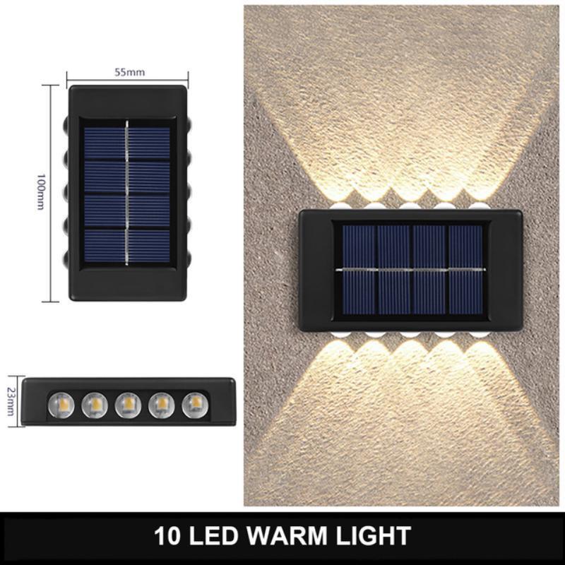 Solar Wall Lamp Outdoor Garden Lamp Waterproof Up and Down Luminous Lighting