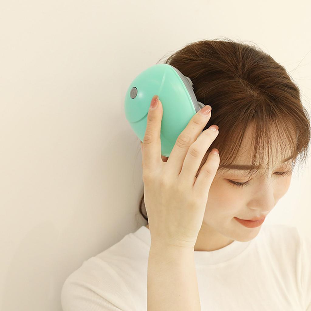 Electric Scalp Massager Cordless Head Massager with 4 Kneading Heads Portable Handheld Head Scratcher Stress Relax for