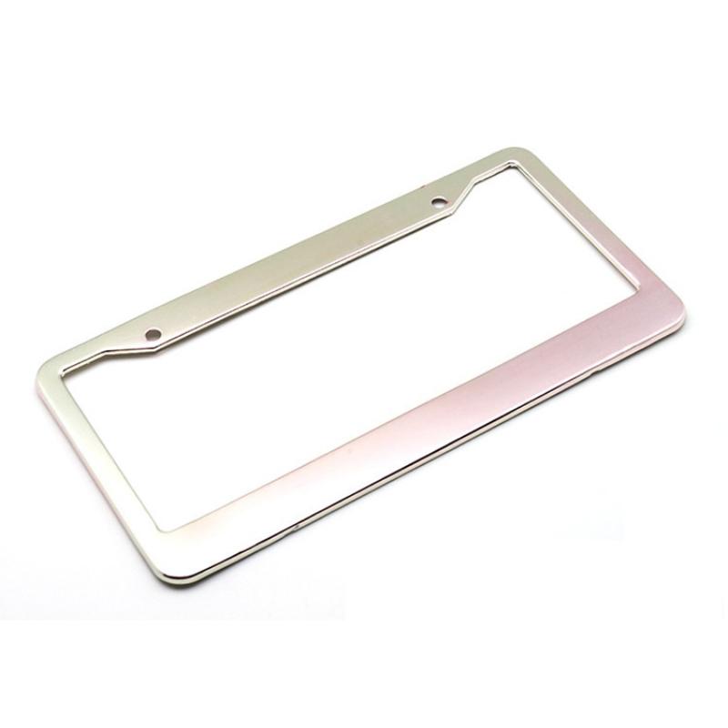 1PCS Aluminum Alloy Multi-Color American-Style Car License Plate Frame - UV Coated For Vehicle Modification