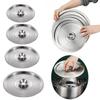 Universal Cookware Lid Stainless Steel Bowl Cover Durable Frying Pan Metal Lid