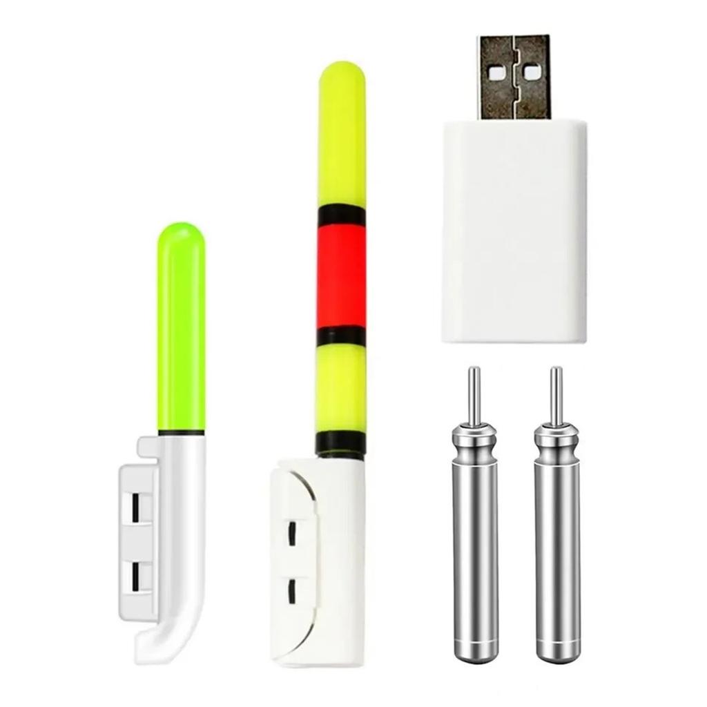 Рыболовные светящиеся палочки с аккумулятором и зарядным устройством Светодиодная ночная удочка для рыбалки Водонепроницаемая светящаяся лампа