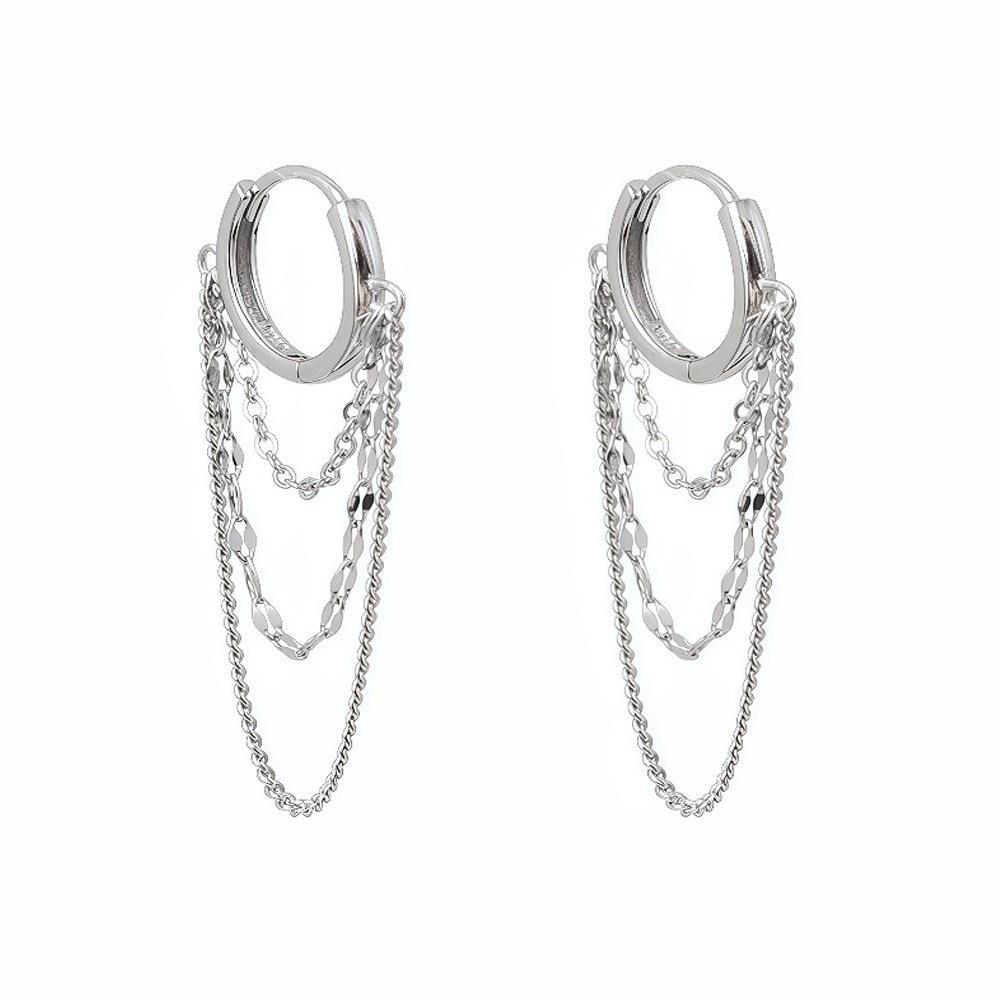 Zinc Zinc Alloy Chain Earrings Hypoallergenic Dangle Drop Earrings Temperament Ear Cuff  Daily Wear
