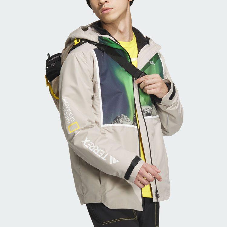 adidas Куртки с капюшоном National Geographic Co Branded Мужские Свинцово-белые Утепленные Другие IL8961