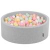90x30cm/200 Balls Balls 7cm / 2.75in Baby Foam Ball Pit, Light Grey:pastel Beige/pyellow/white/mint/powder Pink