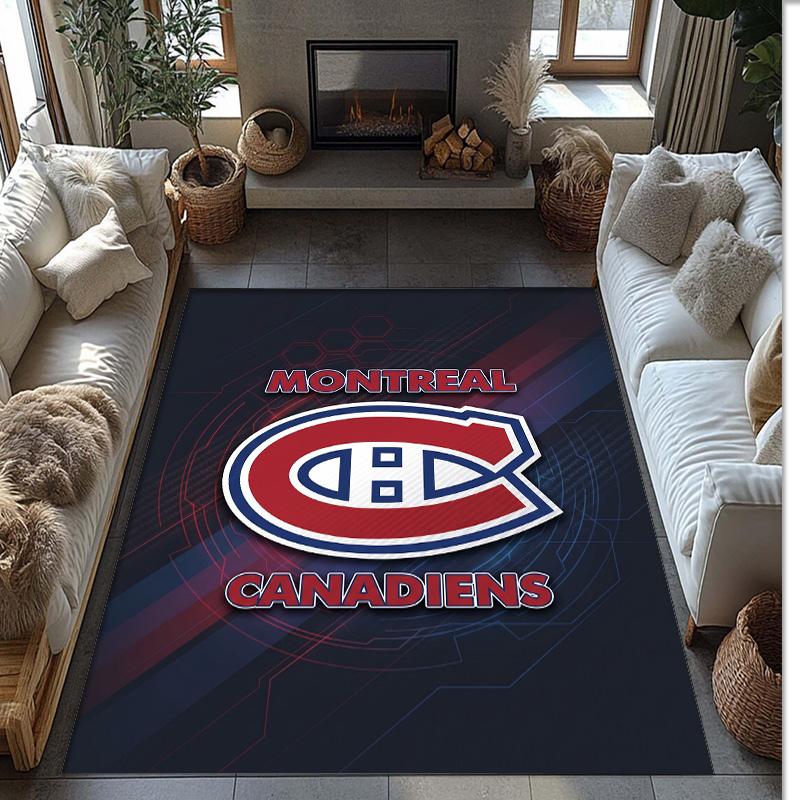 Кристальный бархатный ковер Montreal Canadiens Мягкий Анти?Нескользящий коврик для пола, удобный ковер для декора гостиной, спальни в доме