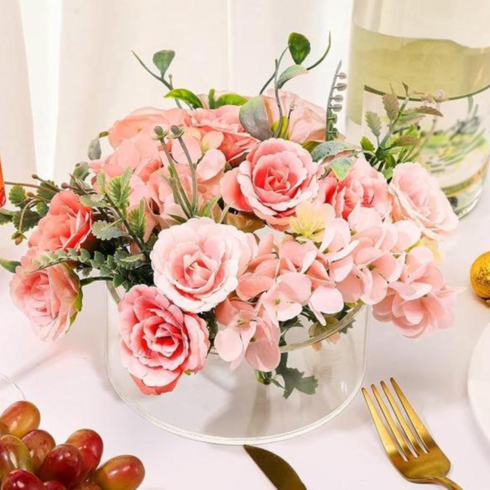Прозрачная акриловая ваза для цветов, цветочная аранжировка, герметичный стол, цветочный центральный элемент, многофункциональная 12 отверстий для домашнего и свадебного декора